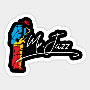 Mr. Jazz Modern Artistic Concept Sticker